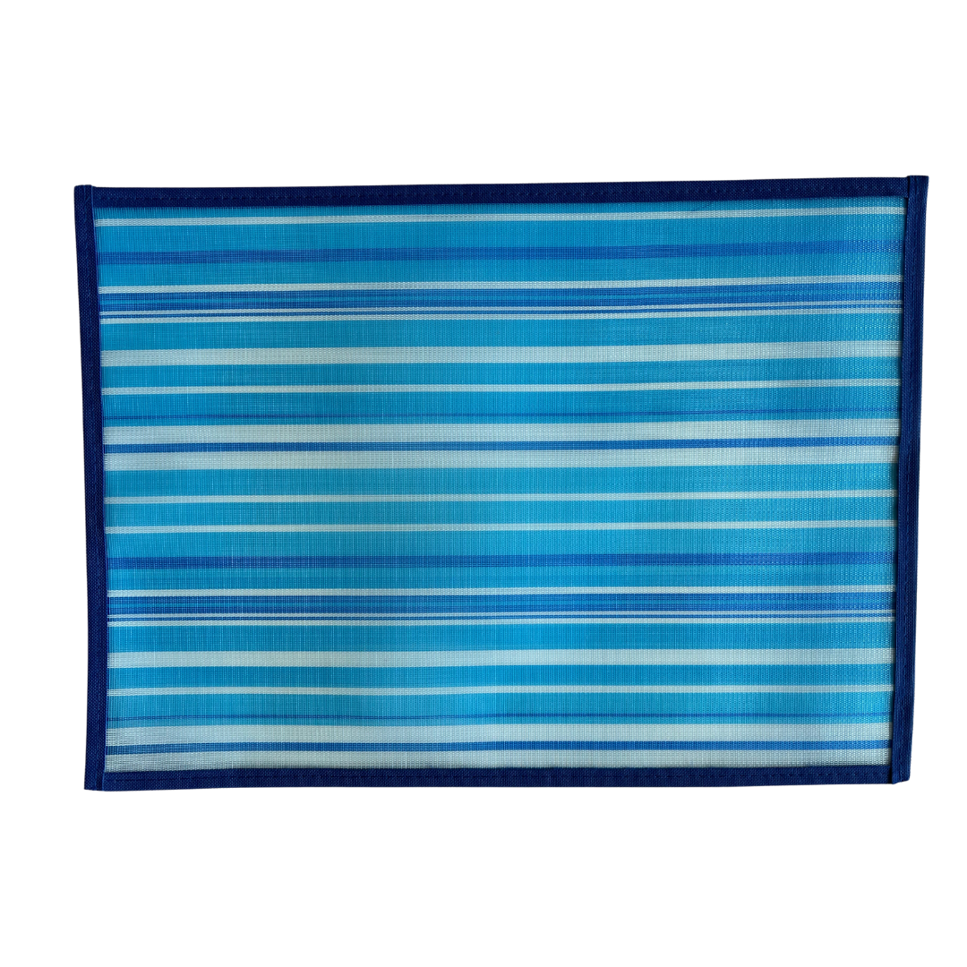 Mantel individual azul y blanco Pacífico