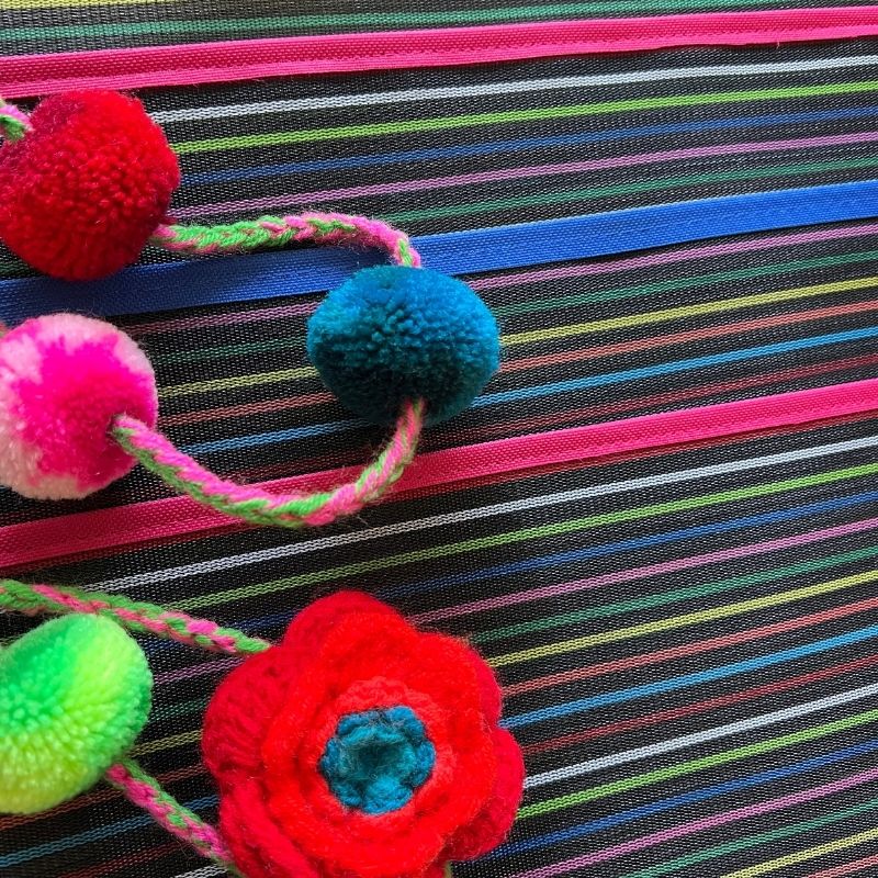 Manteles negros rosa y azul Pizarra