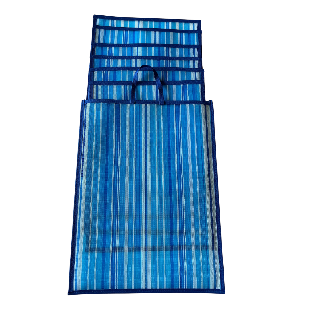 Manteles individuales azules y blancos Azafranto